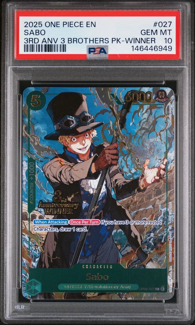 2025 #027 Sabo PSA 10 One Piece