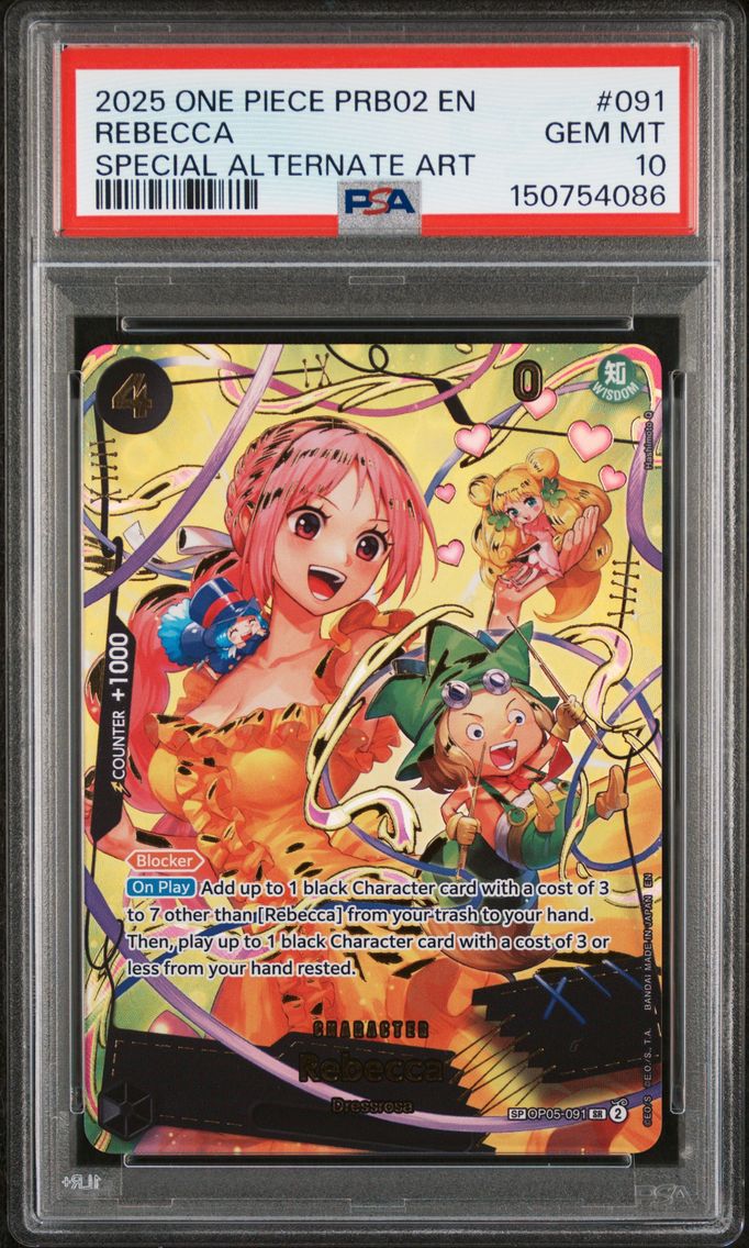 2025 #091 Rebecca PSA 10 One Piece PRB02-Premium Booster -One Piece Card the Best- Vol.2