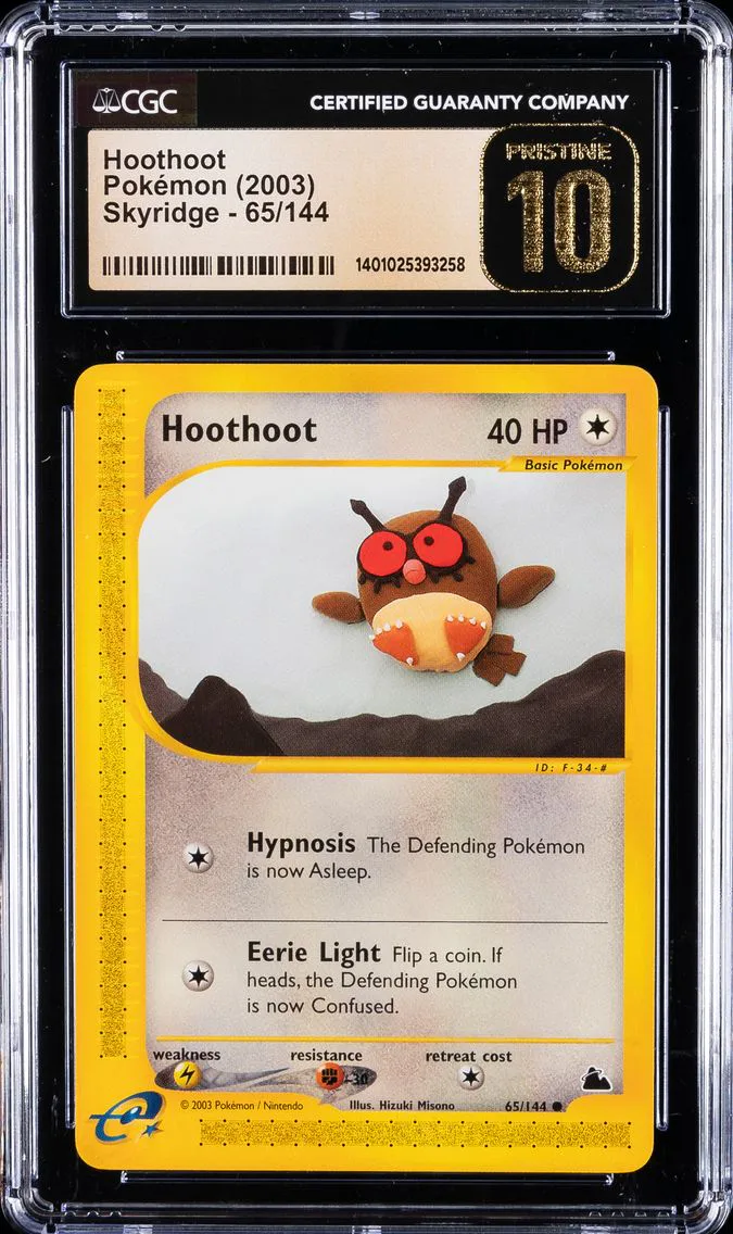 2003 #65 Hoothoot CGC 10 Perfect Pokemon | Skyridge