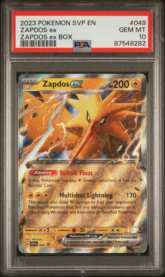 2023 #049 Zapdos EX PSA 10 Svp EN-SV Black Star Promo