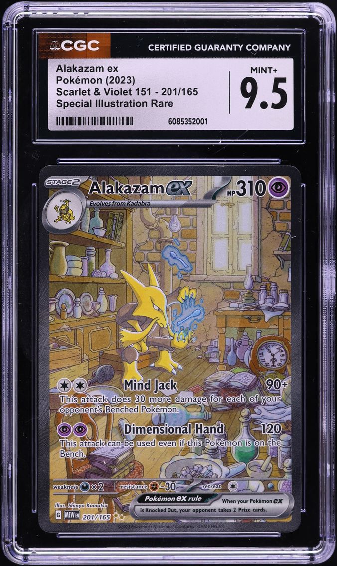 2023 #201 Alakazam EX CGC 9.5 Mew EN-151 Pokemon