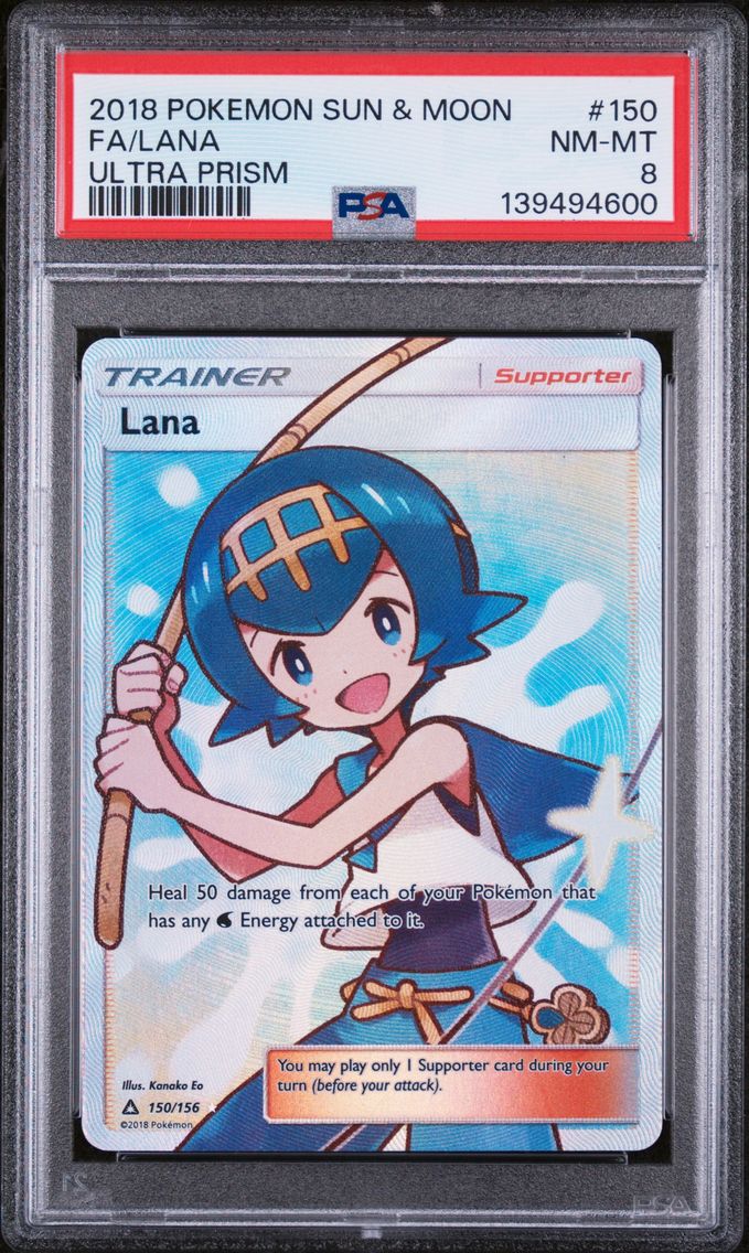 2018 #150 Full Art/Lana PSA 8 Sun & Moon Ultra Prism