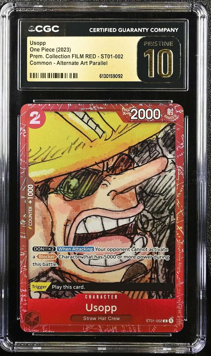2023 #ST01-002 Usopp CGC 10 Pristine Premium Collection FILM RED (Foil) - English