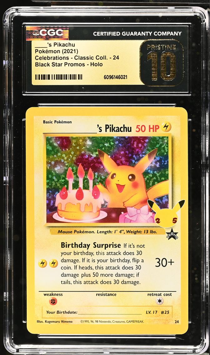 2021 #24 ____'s Pikachu CGC 10 Pristine Celebrations - Classic Collection - English