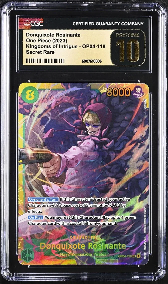 2023 #OP04-119 Donquixote Rosinante CGC 10 Pristine Kingdoms of Intrigue (OP04) - English