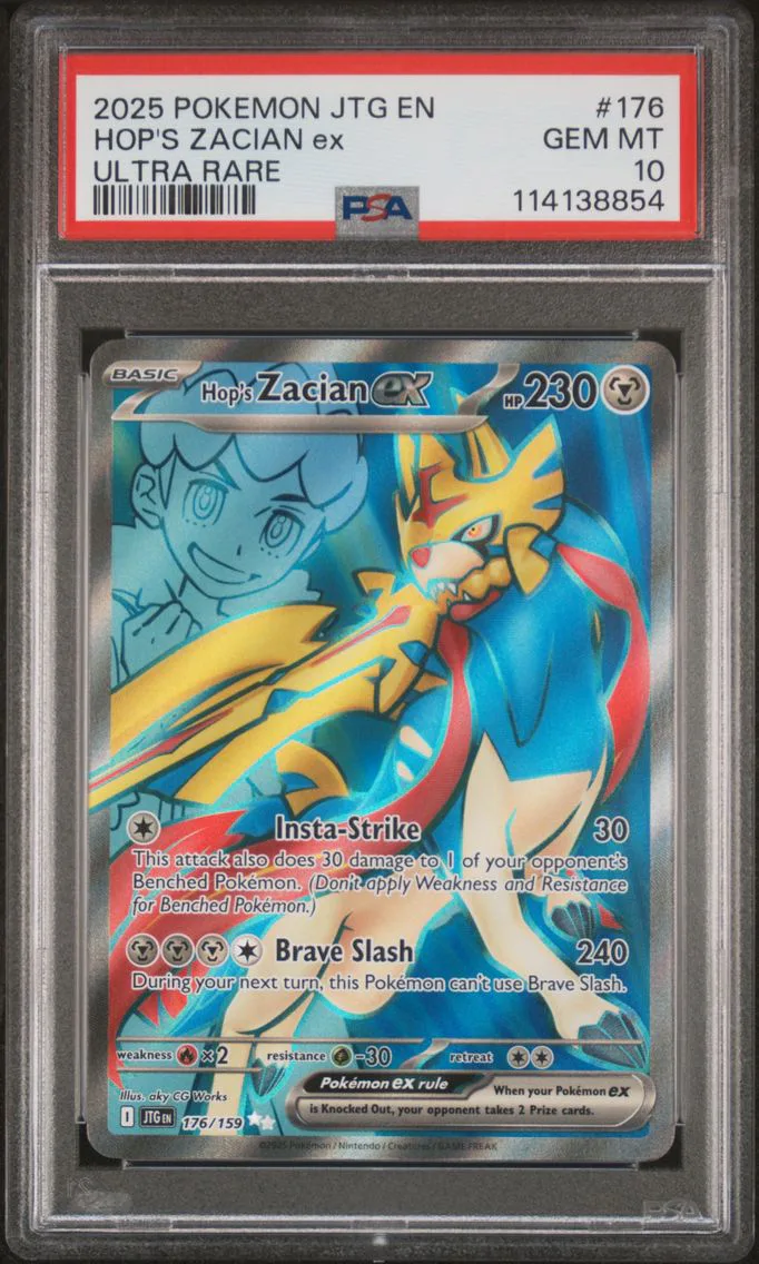 2025 #176 Hop's Zacian EX PSA 10 Jtg EN-Journey Together Pokemon
