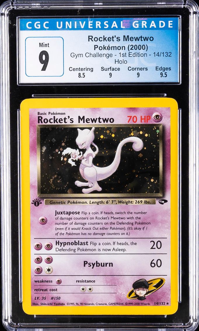 2000 #14 Rocket's Mewtwo Holo-1st Edition CGC 9 Gym Challenge Pokemon