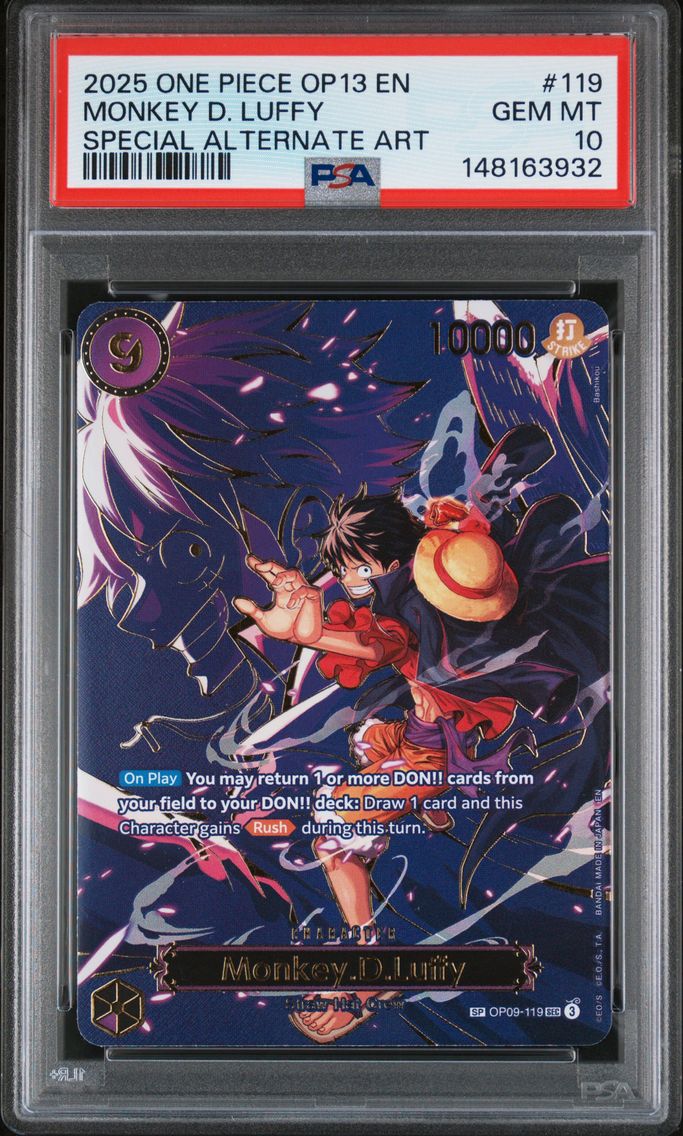 2025 #119 Monkey D. Luffy PSA 10 One Piece OP13-Carrying on His Will