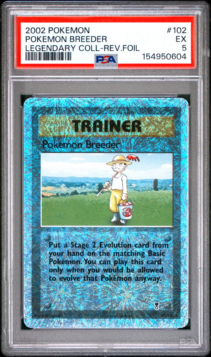 2002 #102 Pokemon Breeder-Reverse Foil PSA 5 Legendary Collection