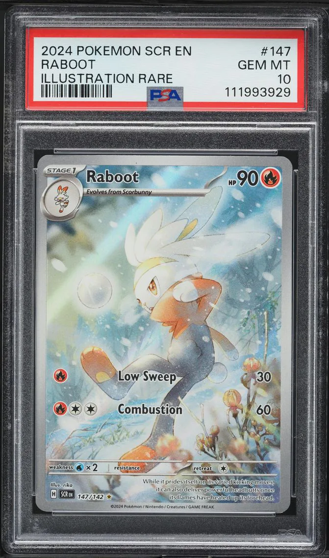2024 #147 Raboot PSA 10 Scr EN-Stellar Crown Pokemon
