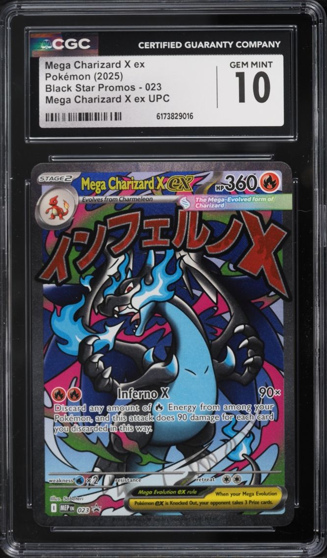 2025 Pokemon Mega Evolution Promo Ultra Premium Full Art Mega Charizard X ex #23 CGC 10 GEM