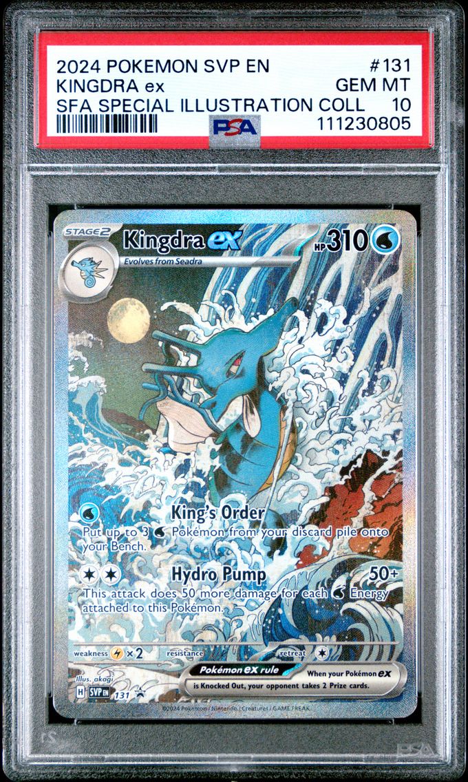 2024 #131 Kingdra EX PSA 10 Svp EN-SV Black Star Promo