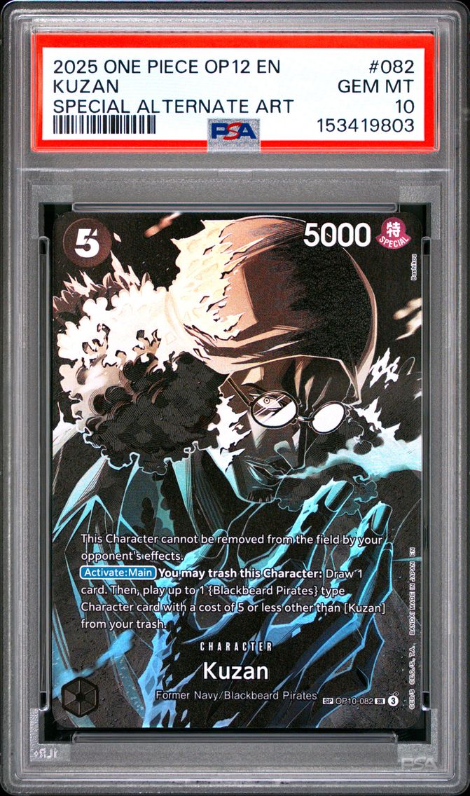 2025 #082 Kuzan PSA 10 One Piece OP12-Legacy of the Master