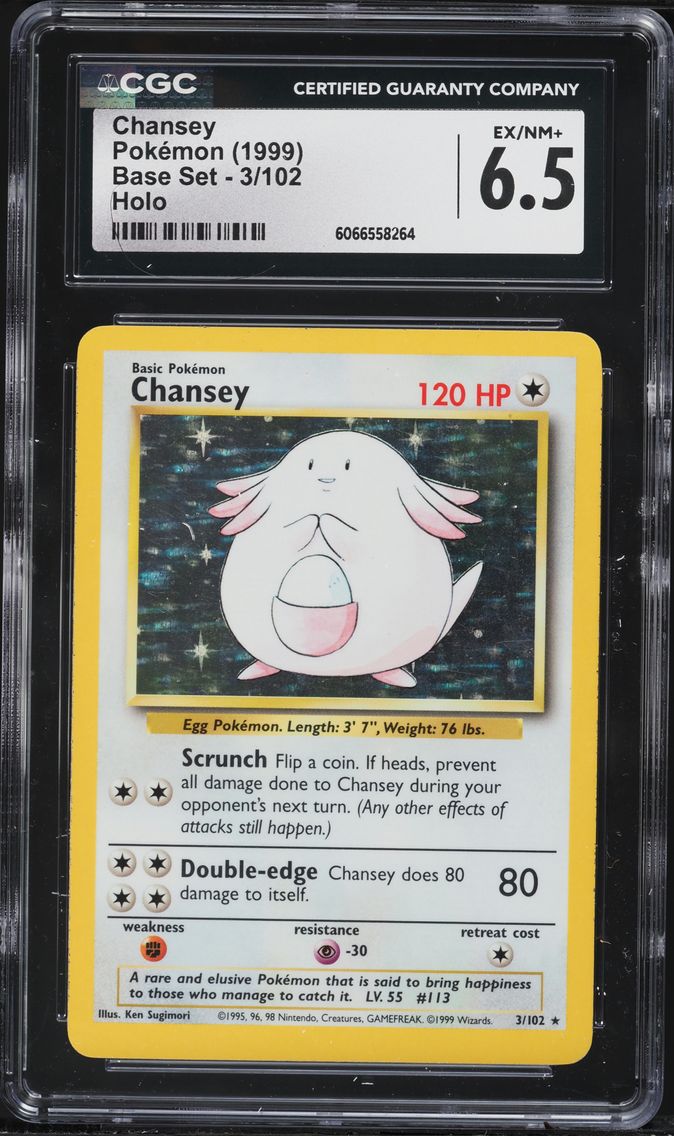 1999 #3 Chansey-Holo CGC 6.5 Game Pokemon