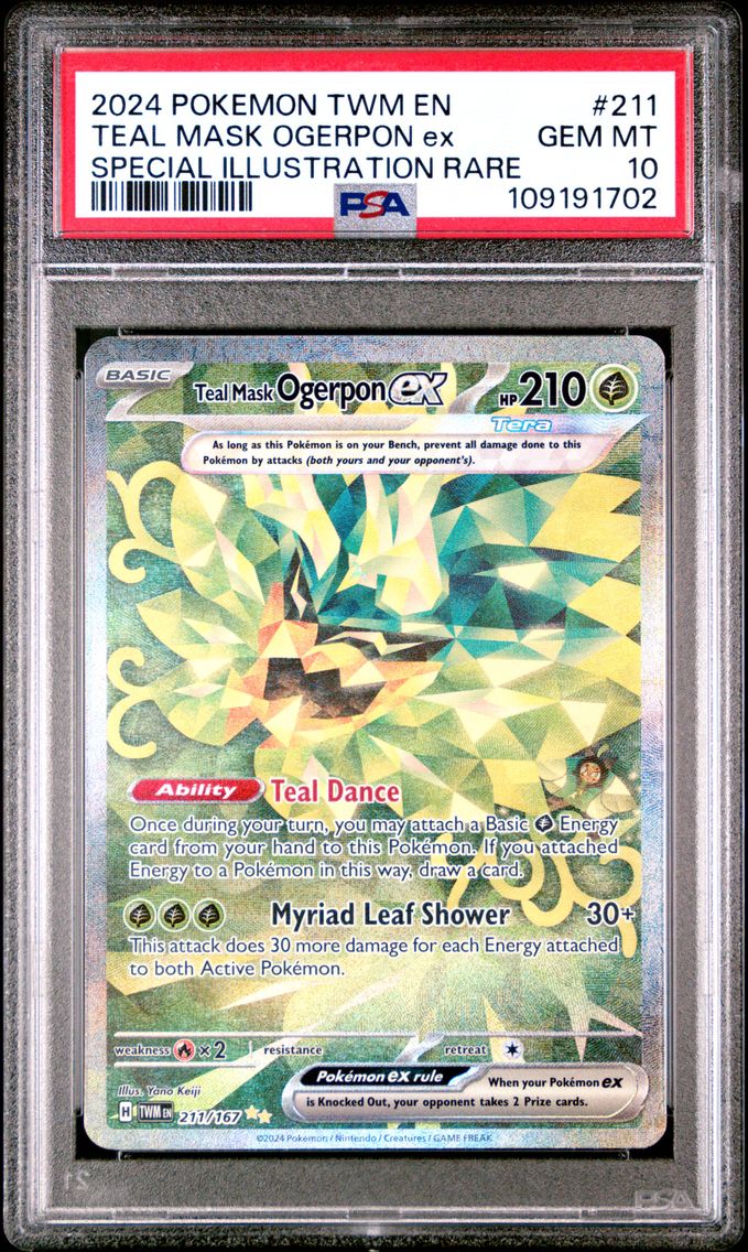 2024 #211 Teal Mask Ogerpon EX PSA 10 Twm EN-Twilight Masquerade Pokemon