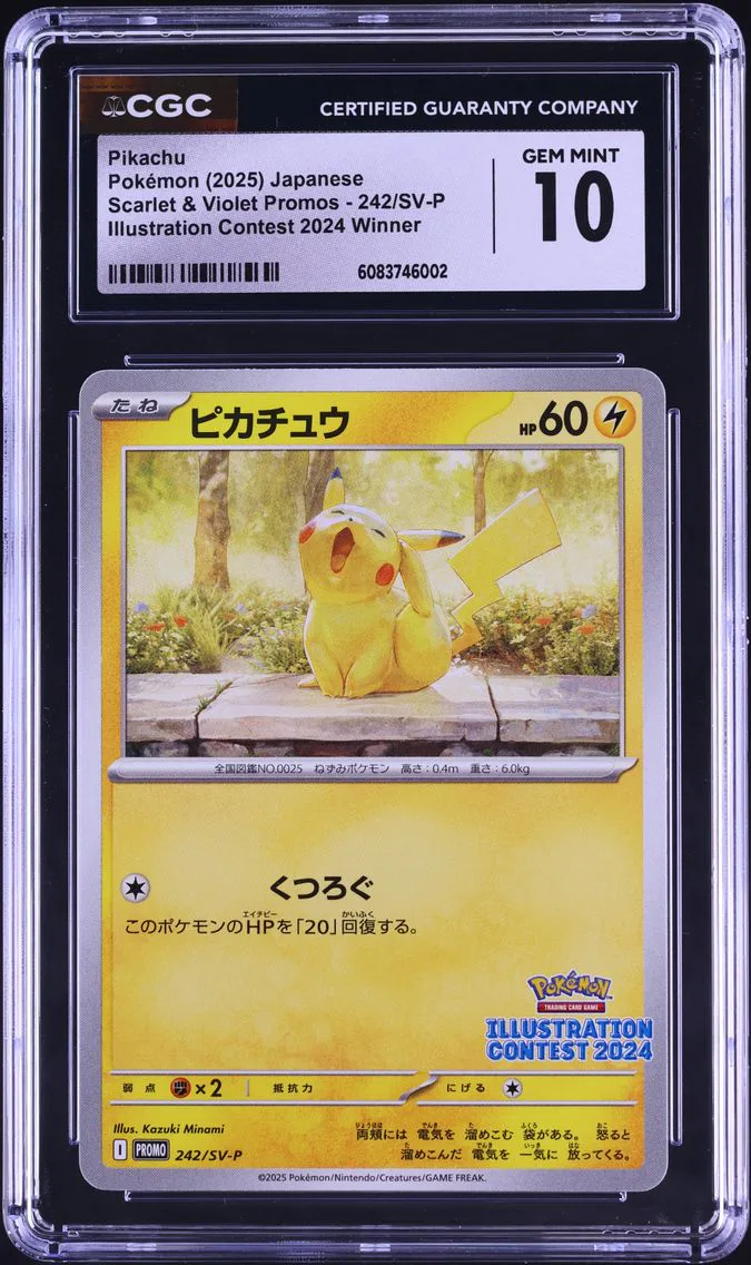 2025 #242 Pikachu CGC 10 Japanese SV-P Promo Pokemon