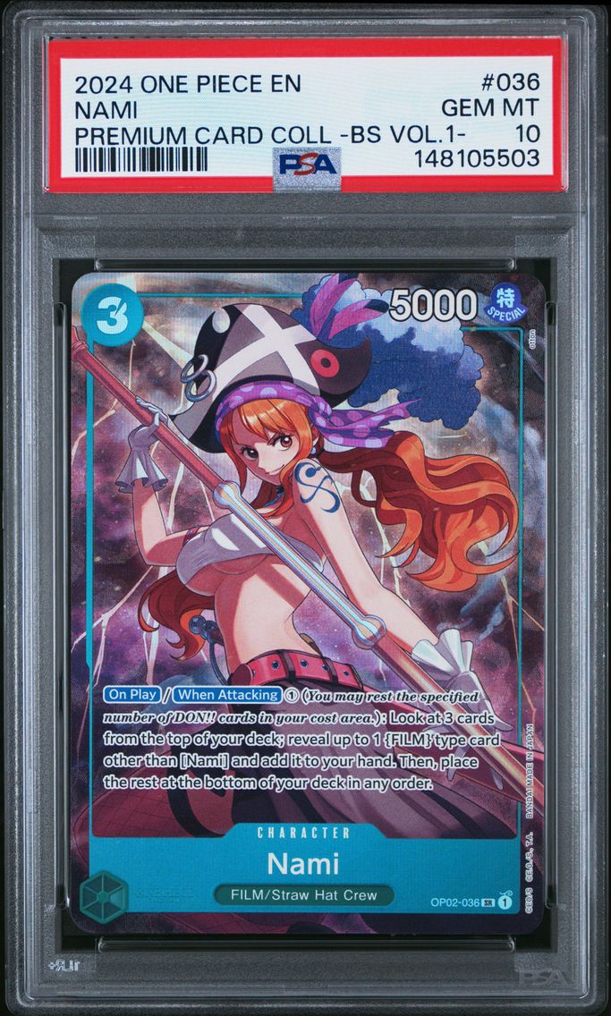 2024 #036 Nami PSA 10 Premium Card Collection -Best Selection Vol.1- One Piece