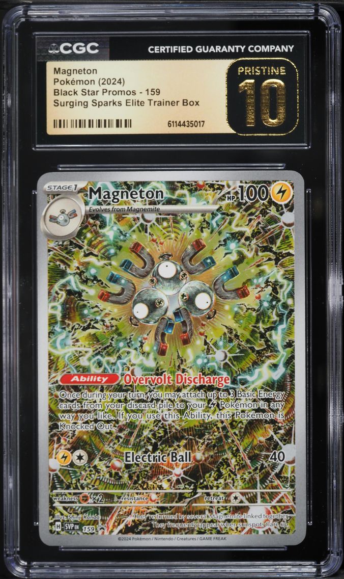 2024 #159 Magneton CGC 10 Pristine Svp EN-SV Black Star Promo Pokemon