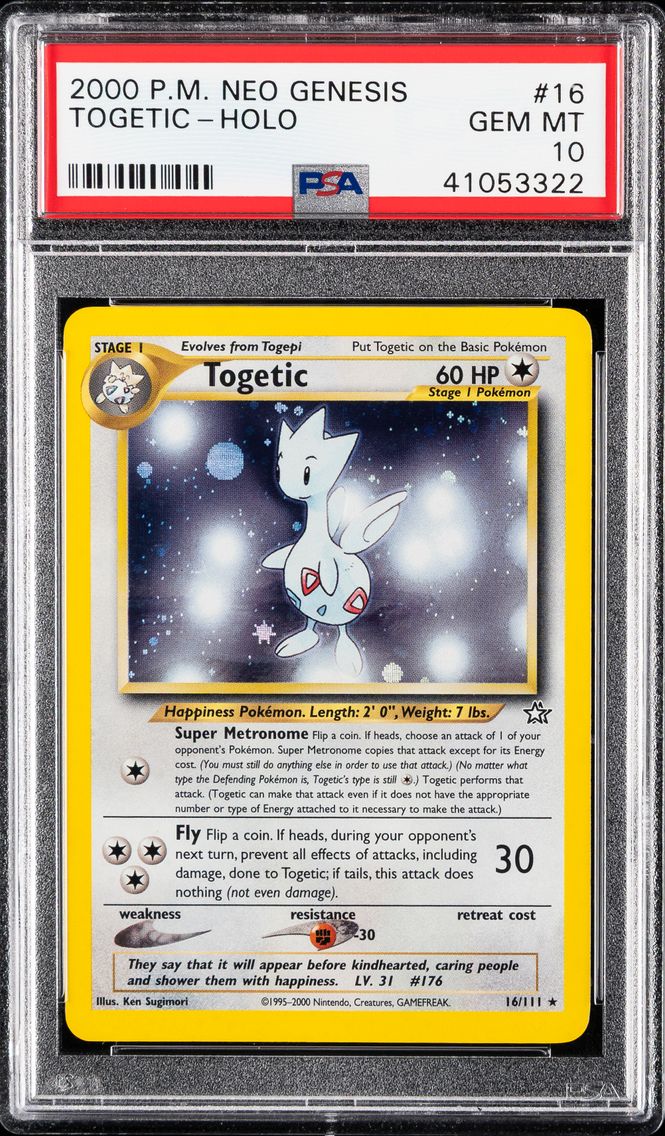 2000 #16 Togetic-Holo PSA 10 Neo Genesis Pokemon