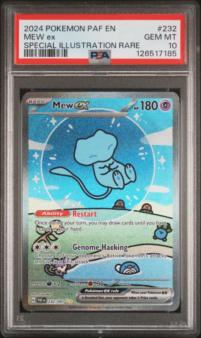 2024 #232 Mew EX PSA 10 Paf EN-Paldean Fates