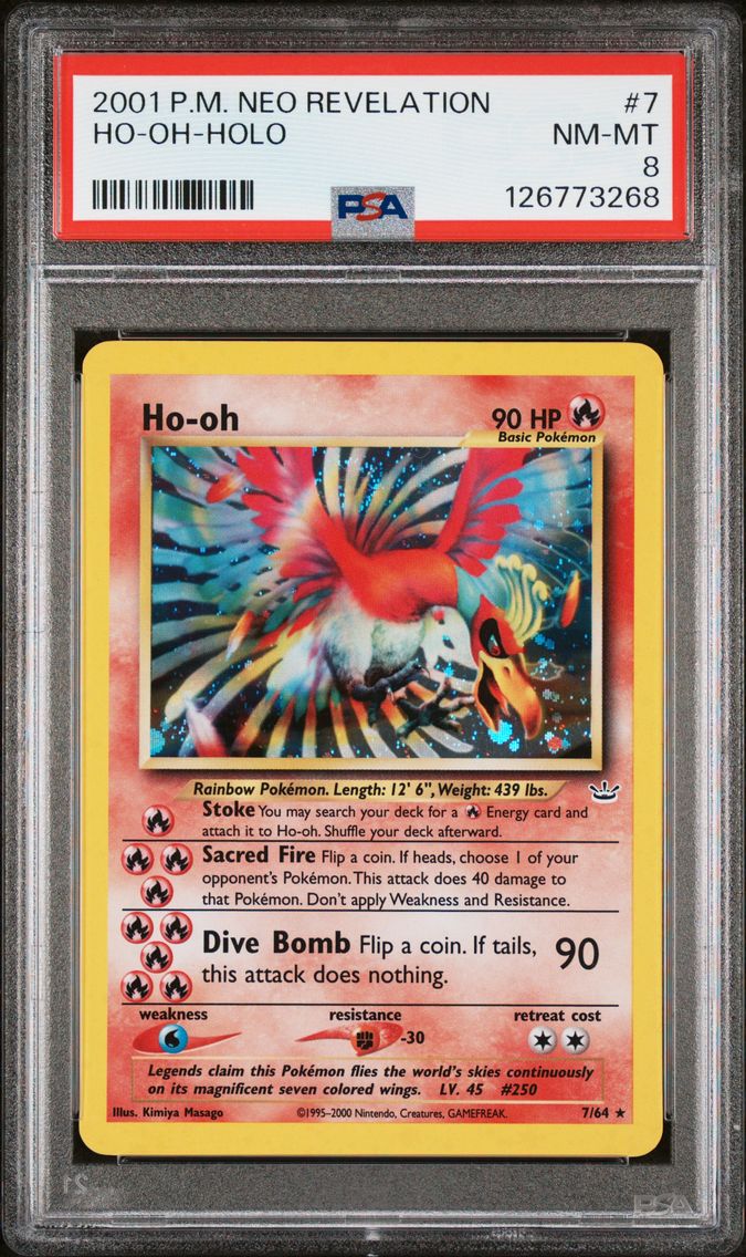 2001 #7 HO-Oh-Holo PSA 8 Neo Revelation