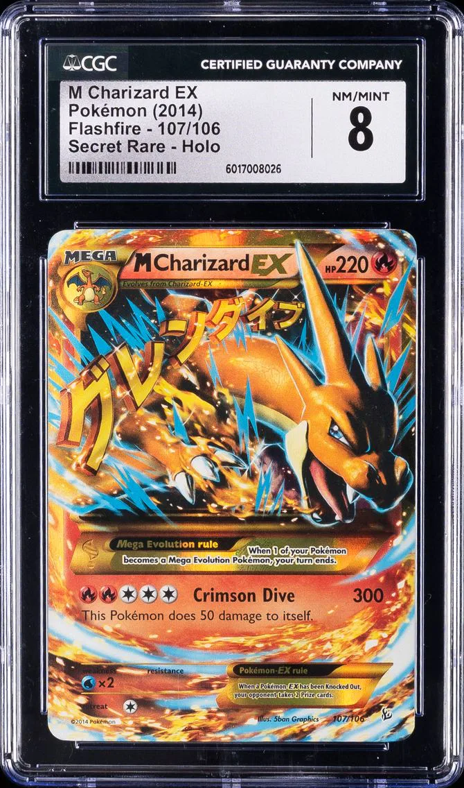 2014 #107 M Charizard EX CGC 8 XY Flashfire Pokemon