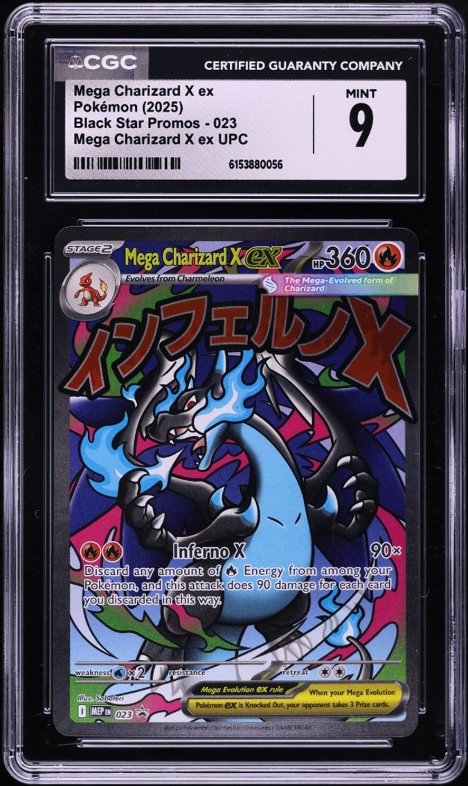2025 Pokemon Mega Evolution Promo Ultra Premium Full Art Mega Charizard X ex #23 CGC 9 MINT