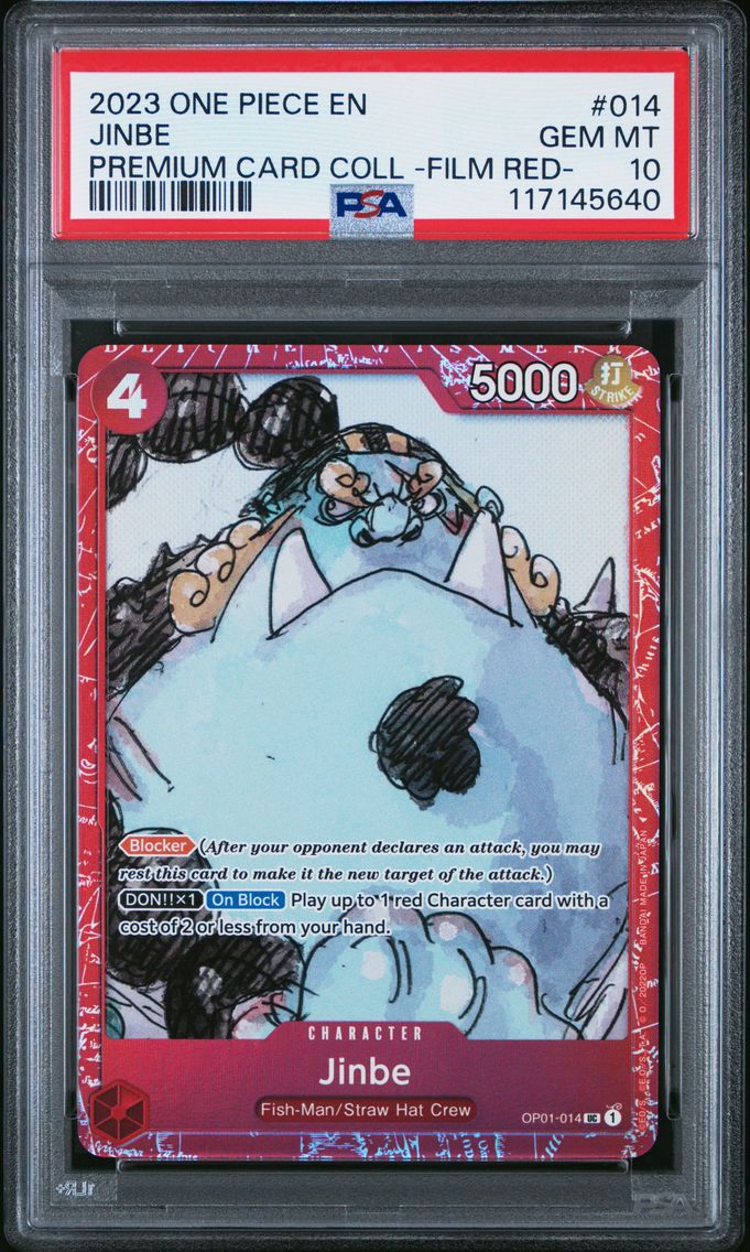 2023 #014 Jinbe PSA 10 One Piece Premium Card Collection -One Piece Film Red-