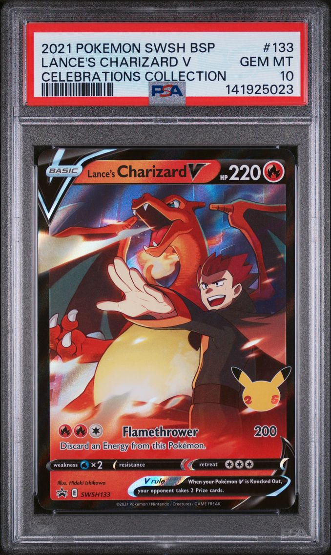 2021 #133 Lance's Charizard V PSA 10 Swsh Black Star Promo