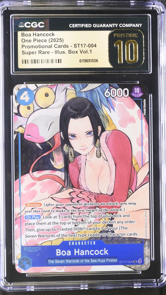 2025 #ST17-004 Boa Hancock CGC 10 Pristine Promotional Cards - English