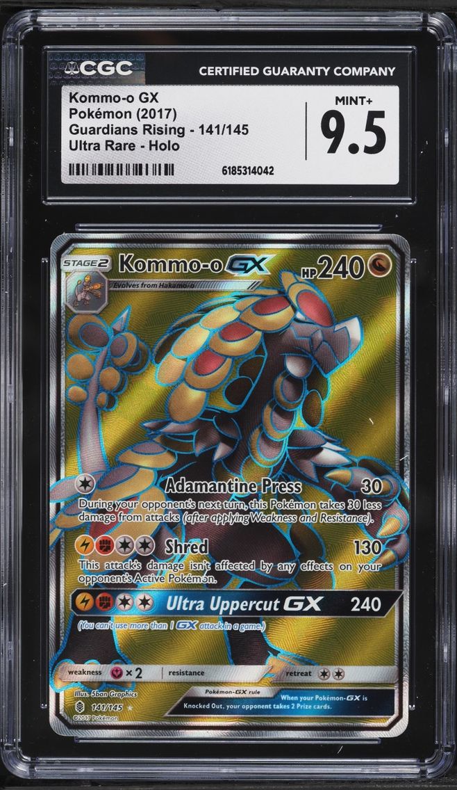 2017 #141 Kommo-o GX CGC 9.5 Pokemon Sun & Moon Guardians Rising Full Art