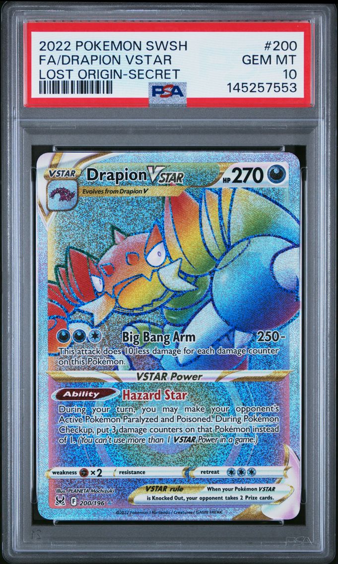 2022 #200 Full Art/Drapion Vstar PSA 10 Sword & Shield Lost Origin