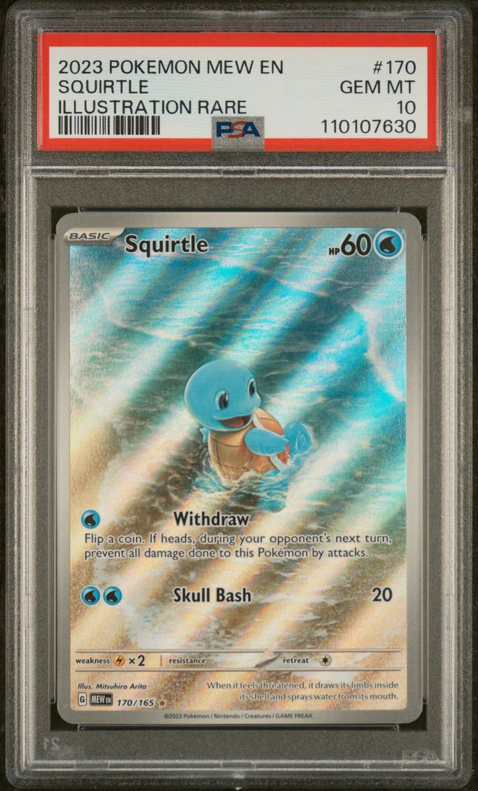 2023 #170 Squirtle PSA 10 Mew EN-151 Pokemon
