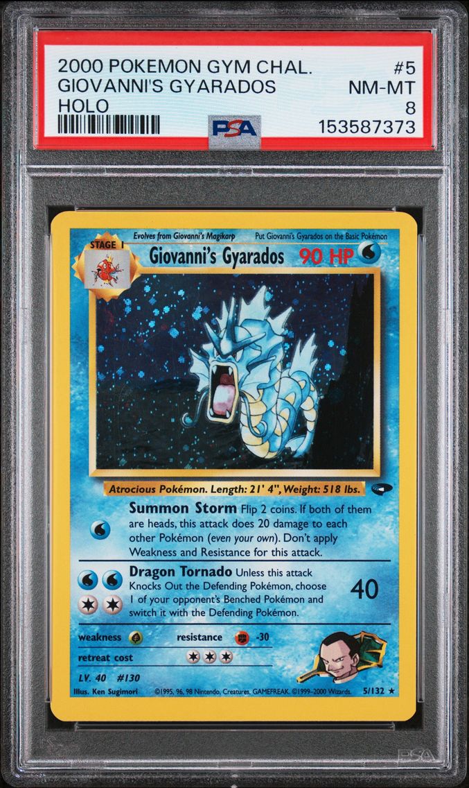 2000 #5 Giovanni's Gyarados PSA 8 Gym Challenge