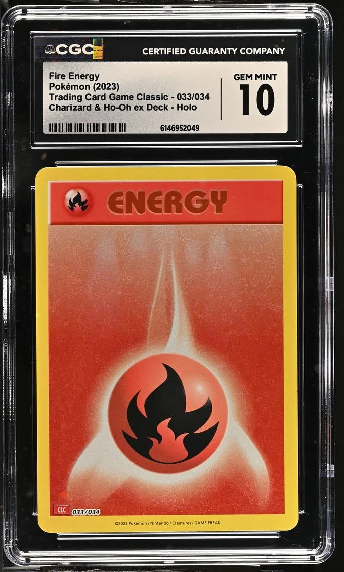 2023 #033 Fire Energy CGC 10 Trading Card Game Classic - CLV, CLC, CLB - English