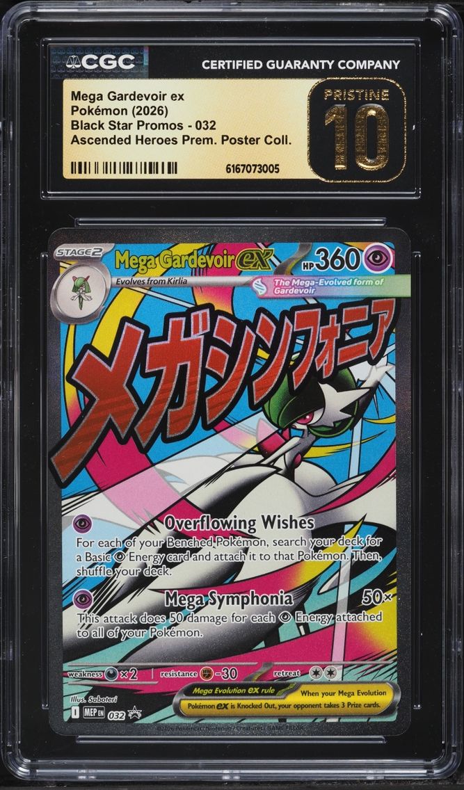 2026 Pokemon Mega Promo Ascended Heroes Premium Full Art Mega Gardevoir ex #32 CGC 10 PRISTINE