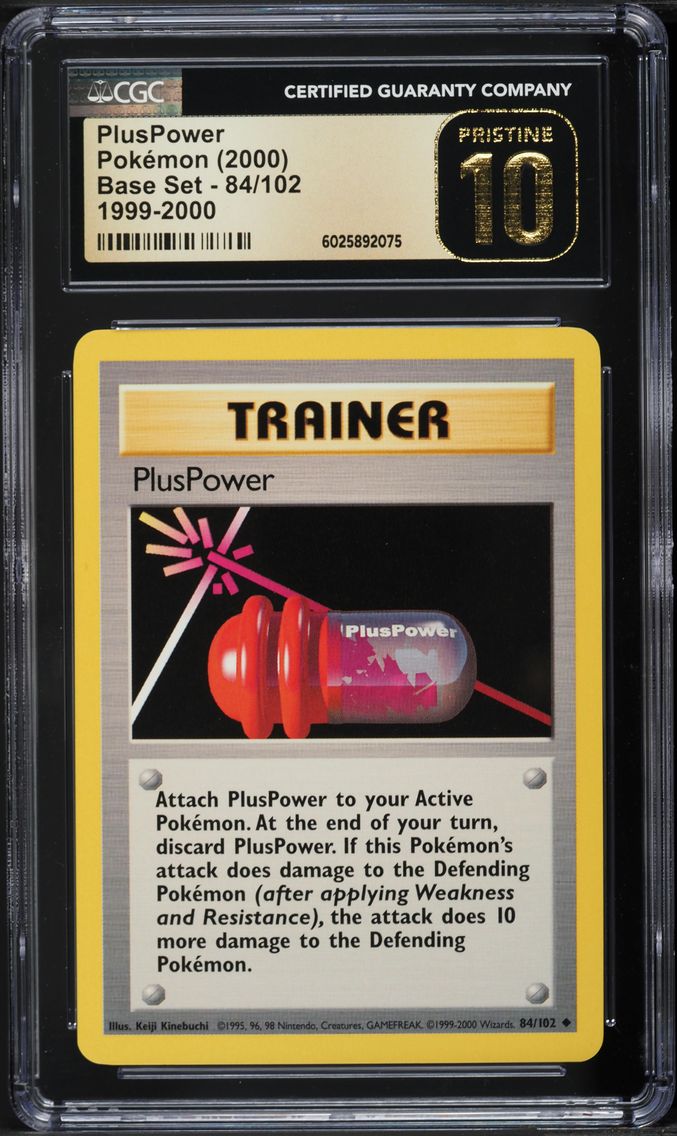 1999 #84 BASE SET PLUSPOWER CGC 10 PRISTINE POKEMON