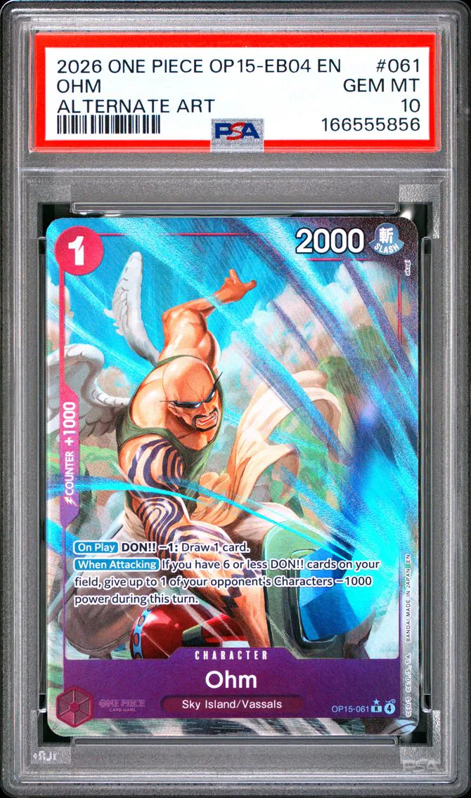 2026 #061 Ohm PSA 10 One Piece OP15-EB04-Adventure on Kami's Island