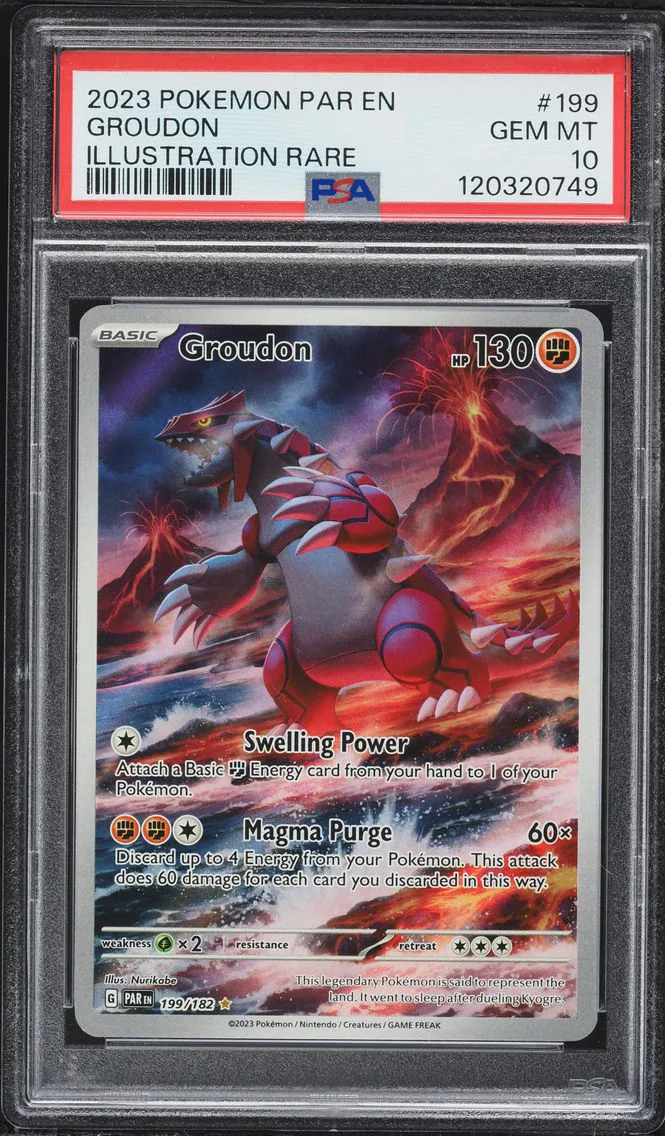 2023 #199 Groudon PSA 10 Par EN-Paradox Rift Pokemon