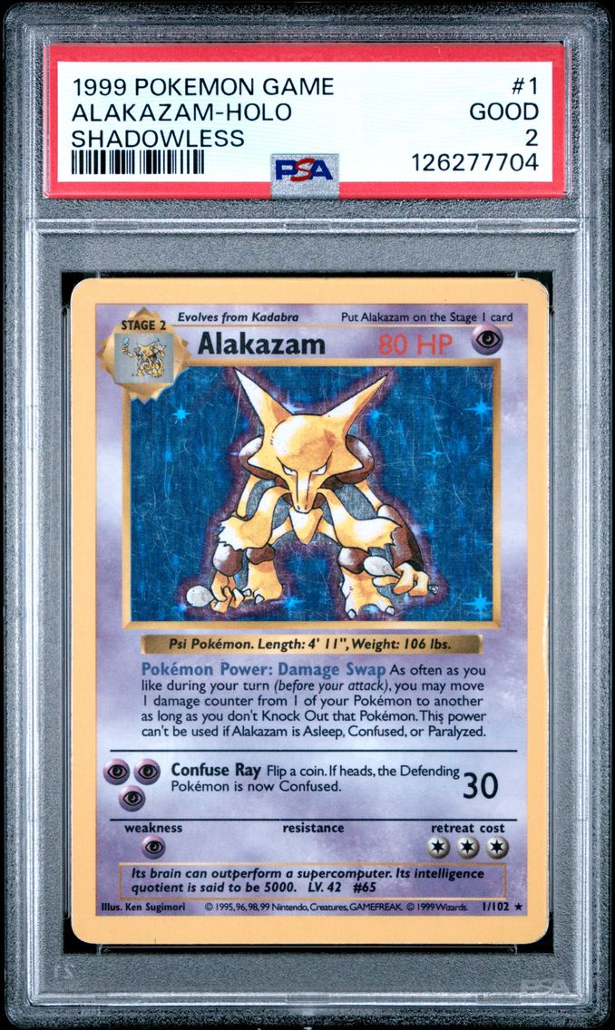 1999 #1 Alakazam-Holo PSA 2 Game Pokemon