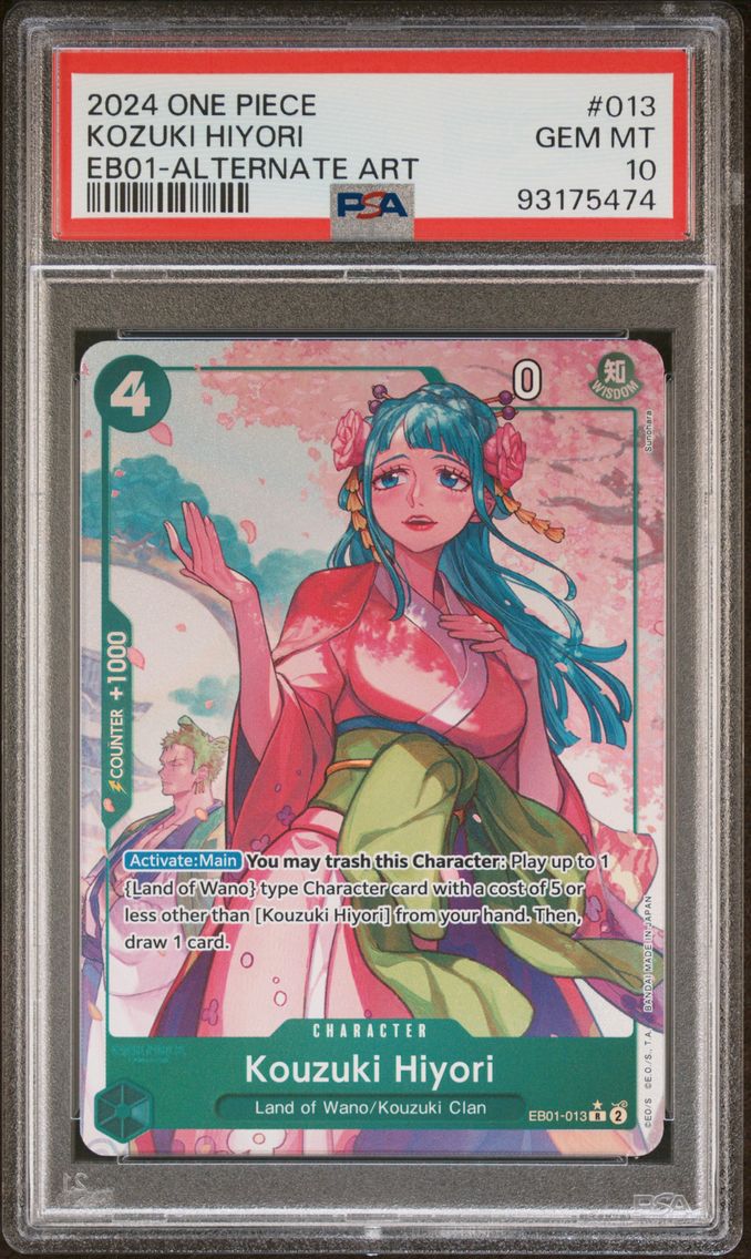 2024 #013 Kozuki Hiyori PSA 10 One Piece EB01-Extra Booster -Memorial Collection-