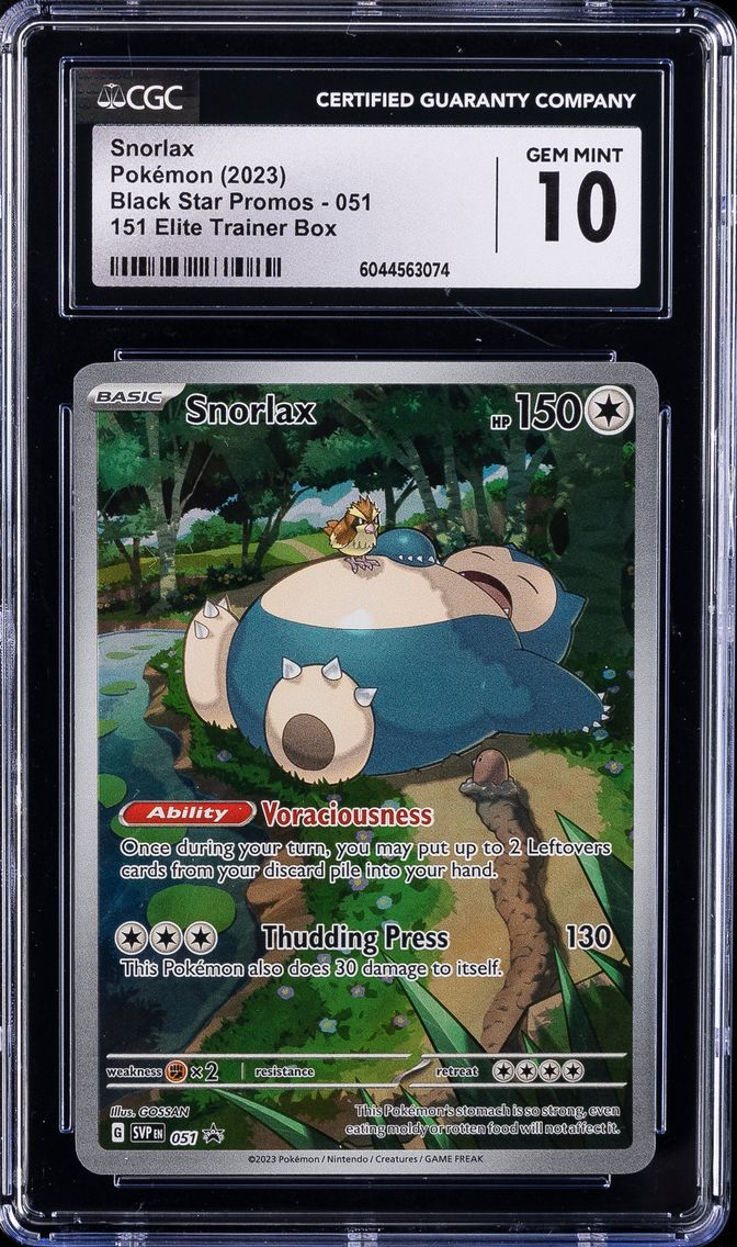 2023 #051 Snorlax CGC 10 Svp EN-SV Black Star Promo Pokemon
