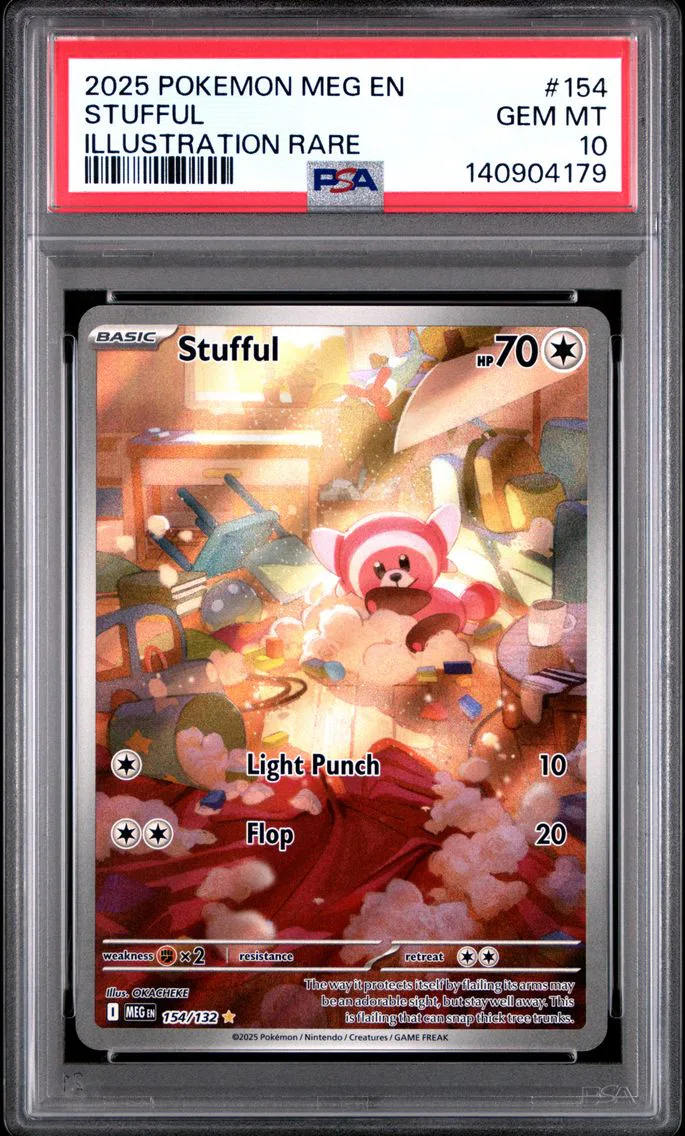 2025 #154 Stufful PSA 10 Meg EN-Mega Evolution Pokemon