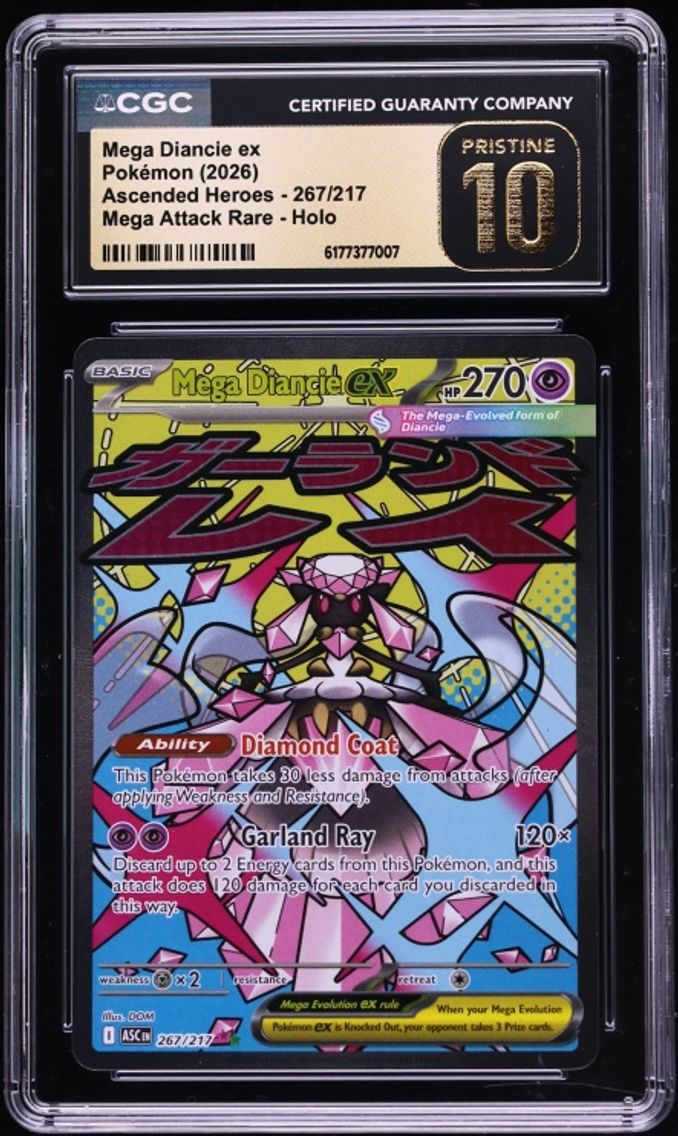 2026 Pokemon Mega Evolution Ascended Heroes MA Mega Diancie Ex #267 CGC 10 PRISTINE