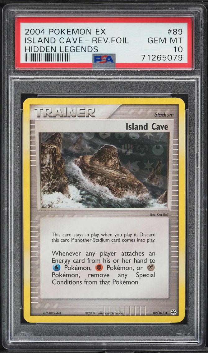 2004 #89 Island Cave-Reverse Foil PSA 10 EX Hidden Legends Pokemon