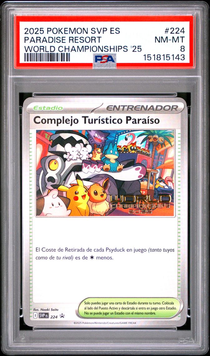 2025 #224 Paradise Resort PSA 8 Spanish Svp ES-SV Black Star Promo