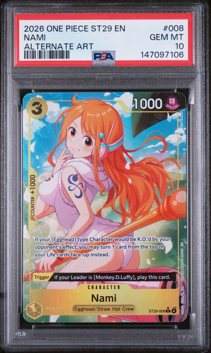 2026 #008 Nami PSA 10 One Piece Starter Deck ST29-Egghead
