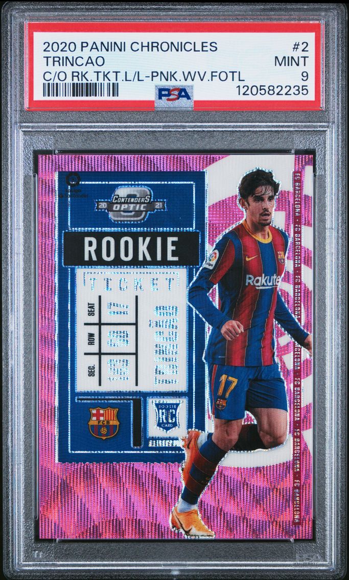 2020 #2 Trincao PSA 9 Panini Chronicles Contenders Optic Rookie Ticket La Liga