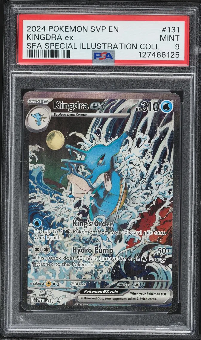2024 #131 Kingdra EX PSA 9 Svp EN-SV Black Star Promo Pokemon