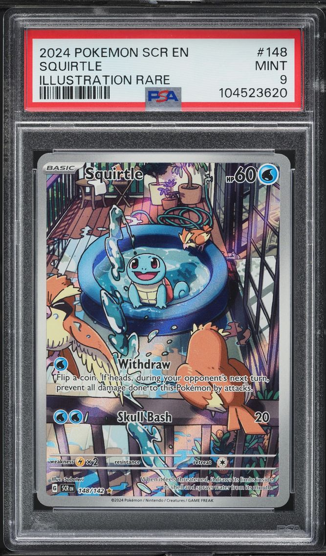 2024 #148 Squirtle PSA 9 Stellar Crown - SCR EN - English Pokemon
